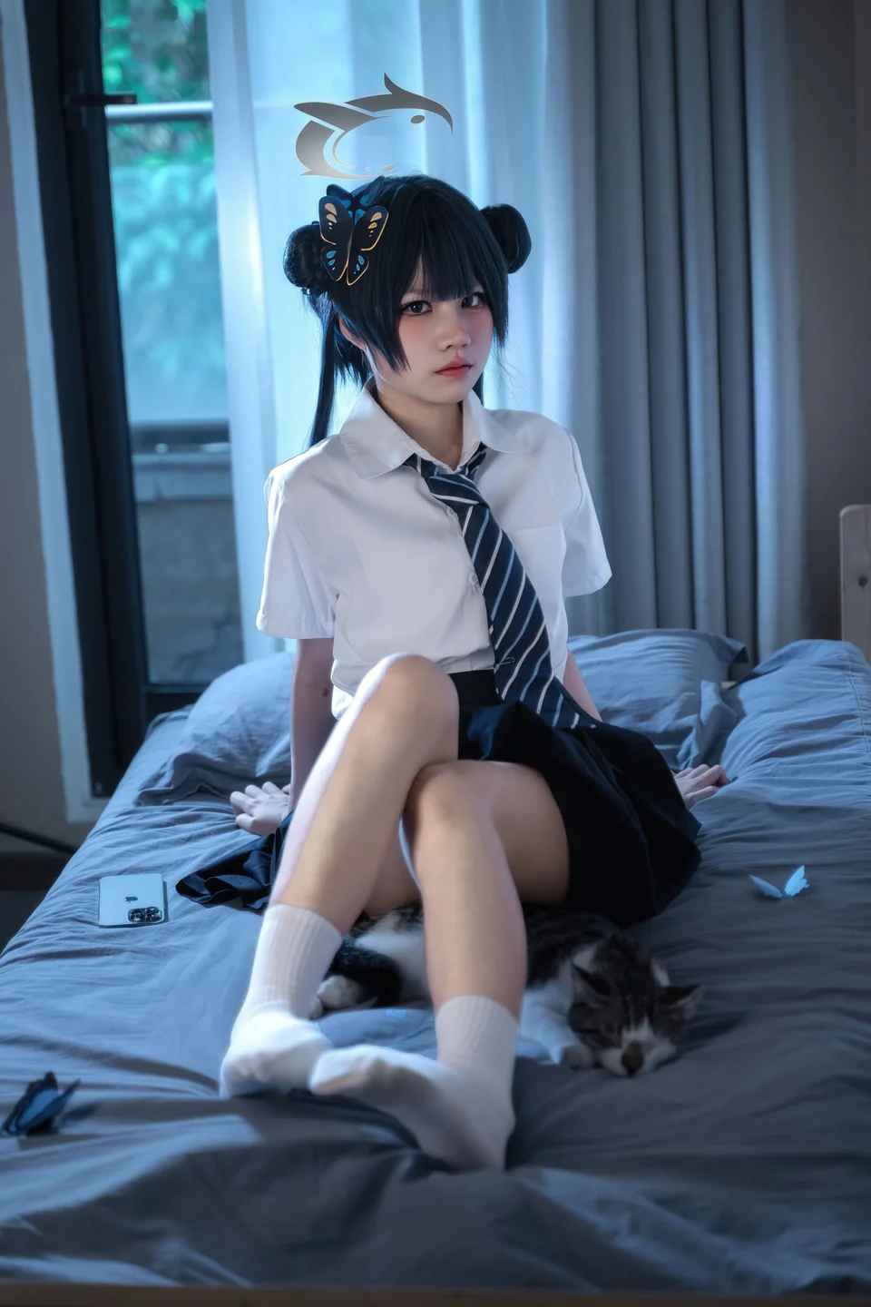 清水凪 - No.001 蔚蓝档案·龙华妃咲 JK [52P-526MB] tg@simisebaisi 【丝足阁】018.webp